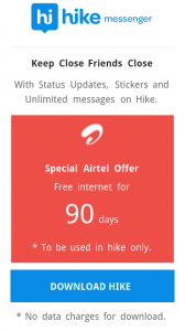 Hike airtel offer