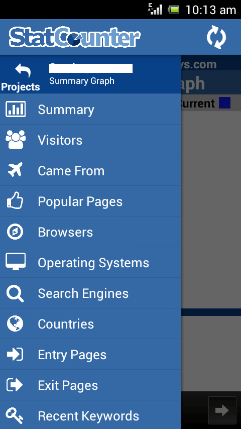 statcounter android app features